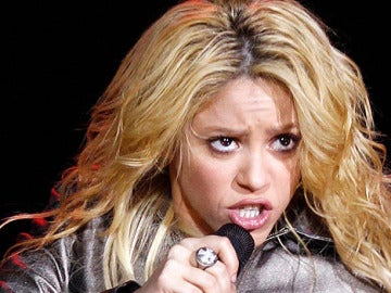 Shakira durante su concierto en Madrid