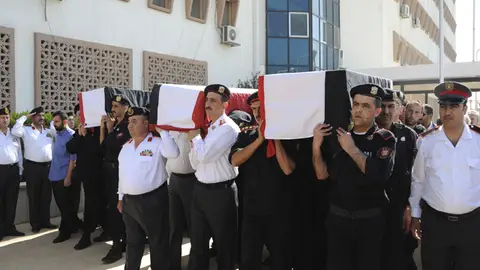 Funeral por los policías fallecidos en Damasco Funeral por los policías fallecidos en Damasco