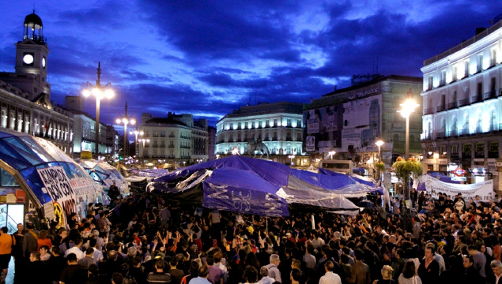 Acampada en la Puerta del Sol