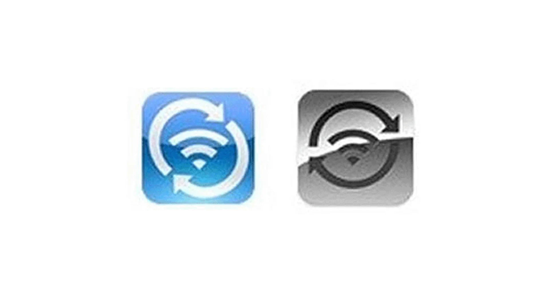 A la izquierda, icono de la app de Hughes. A la derecha, icono de la de Apple. A la izquierda, icono de la app de Hughes. A la derecha, icono de la de Apple.