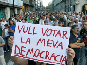 Manifestación contra la reforma constitucional en Barcelona