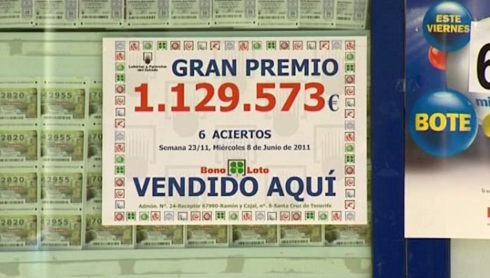 La bonoloto deja más de un millón de euros en S.C.Tenerife