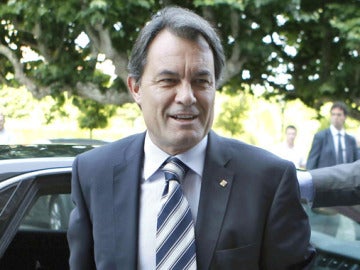 Artur Mas, a su llegada al Parlament