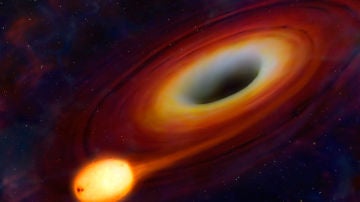 Una estrella del tamaño del Sol cae en un agujero negro 