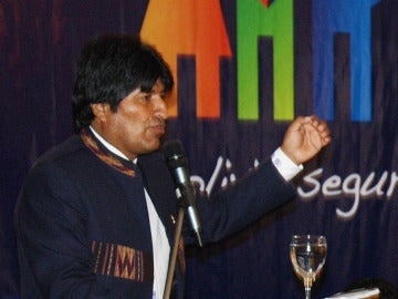 Evo Morales en la "Cumbre Nacional de Seguridad Ciudadana"