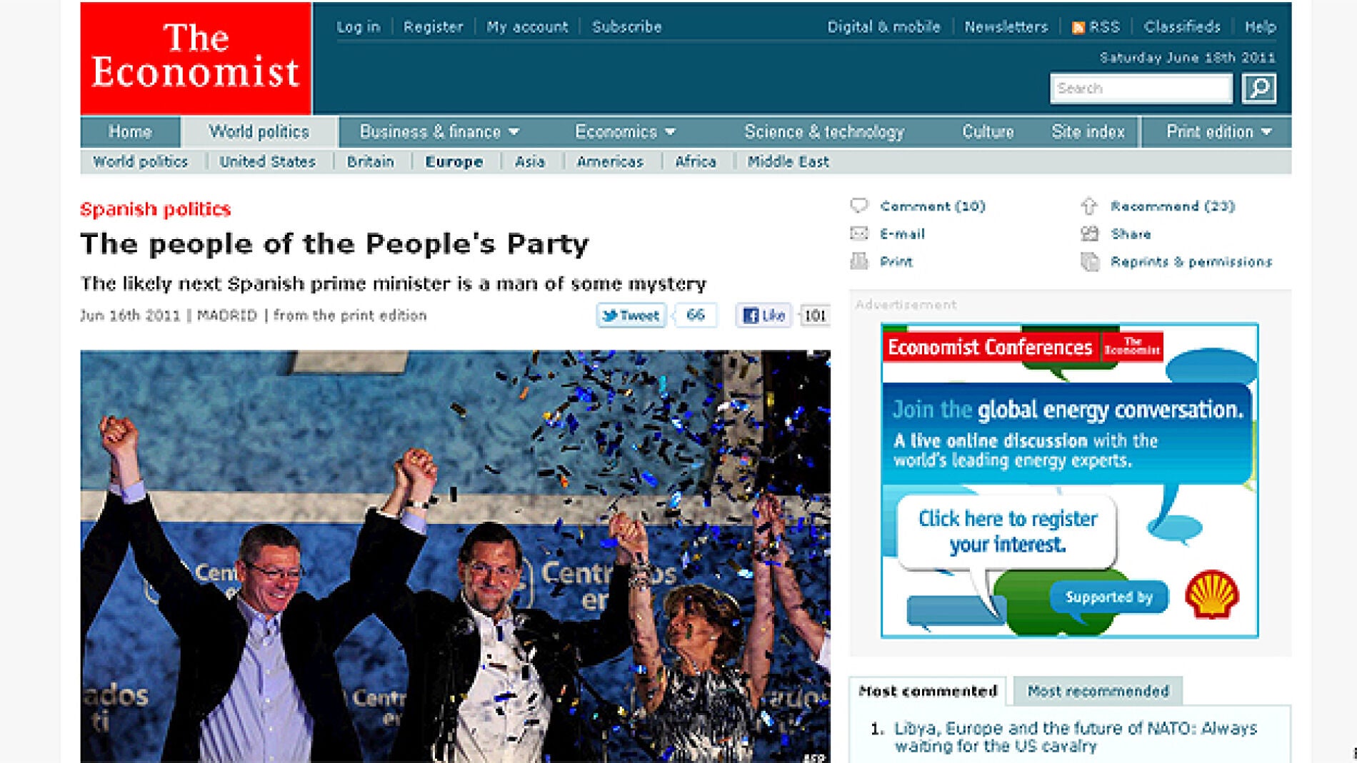The Economist sobre Rajoy