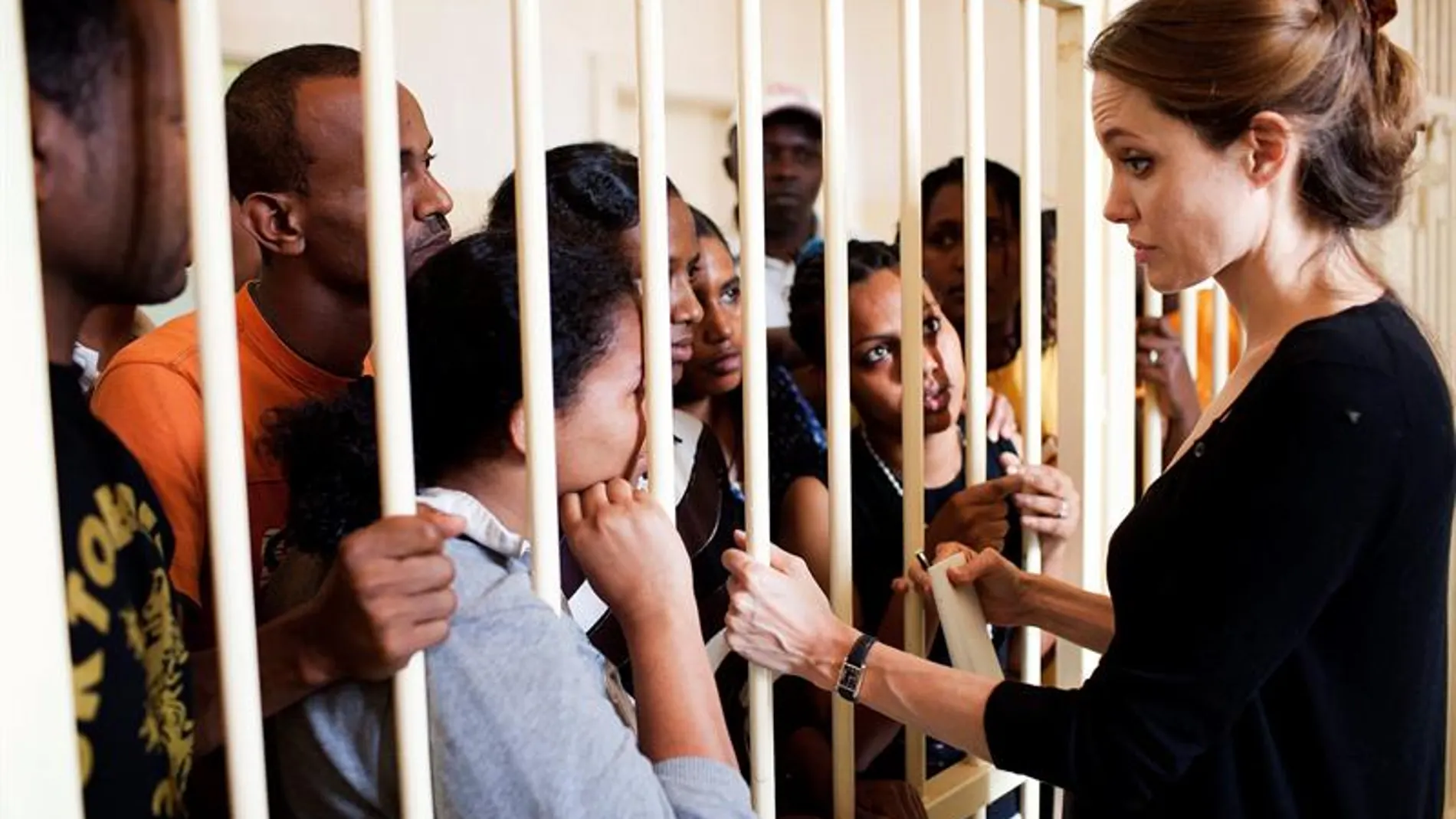 Angelina Jolie, en Lampedusa Angelina Jolie, en Lampedusa