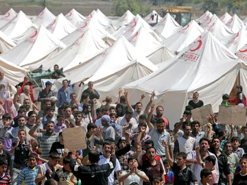 Un campamento de refugiados en Siria Un campamento de refugiados en Siria