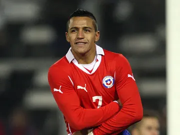 Alexis Sánchez festeja un gol con Chile Alexis Sánchez festeja un gol con Chile