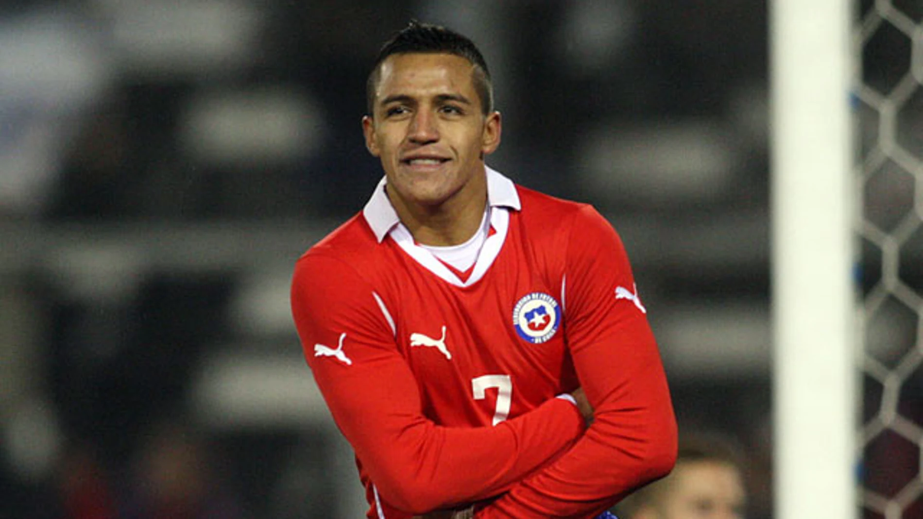 Alexis Sánchez festeja un gol con Chile Alexis Sánchez festeja un gol con Chile