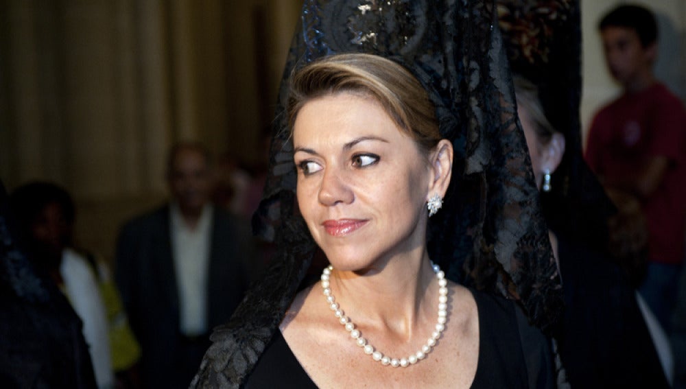 María Dolores de Cospedal durante la celebración del Corpus Christi.