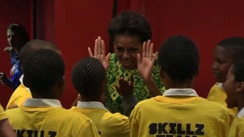 Michelle Obama en Sur&aacute;frica