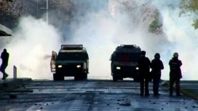 Violentos disturbios en Santiago de Chile entre policía y estudiantes 