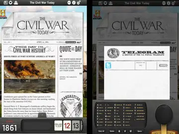 Primeras imágenes de la aplicación, presentada como un periódico del momento histórico Primeras imágenes de la aplicación, presentada como un periódico del momento histórico