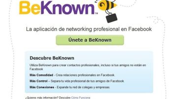 BeKnown, la aplicación profesional en Facebook