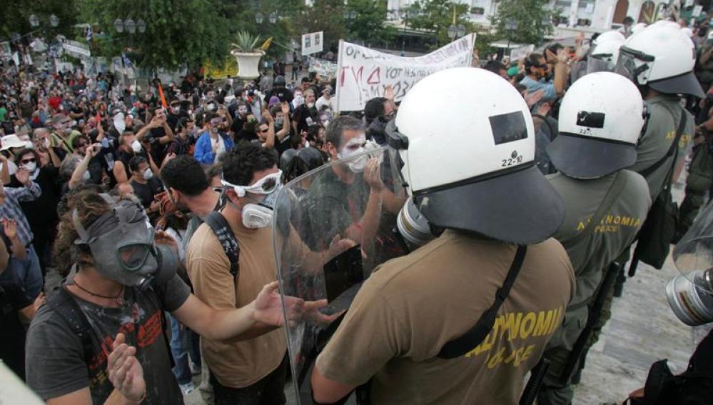 Fuertes protestas en Grecia