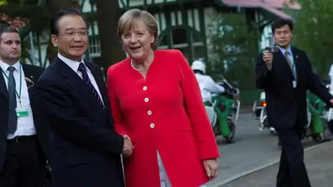 Wen Jiabao y Angela Merkel Wen Jiabao y Angela Merkel