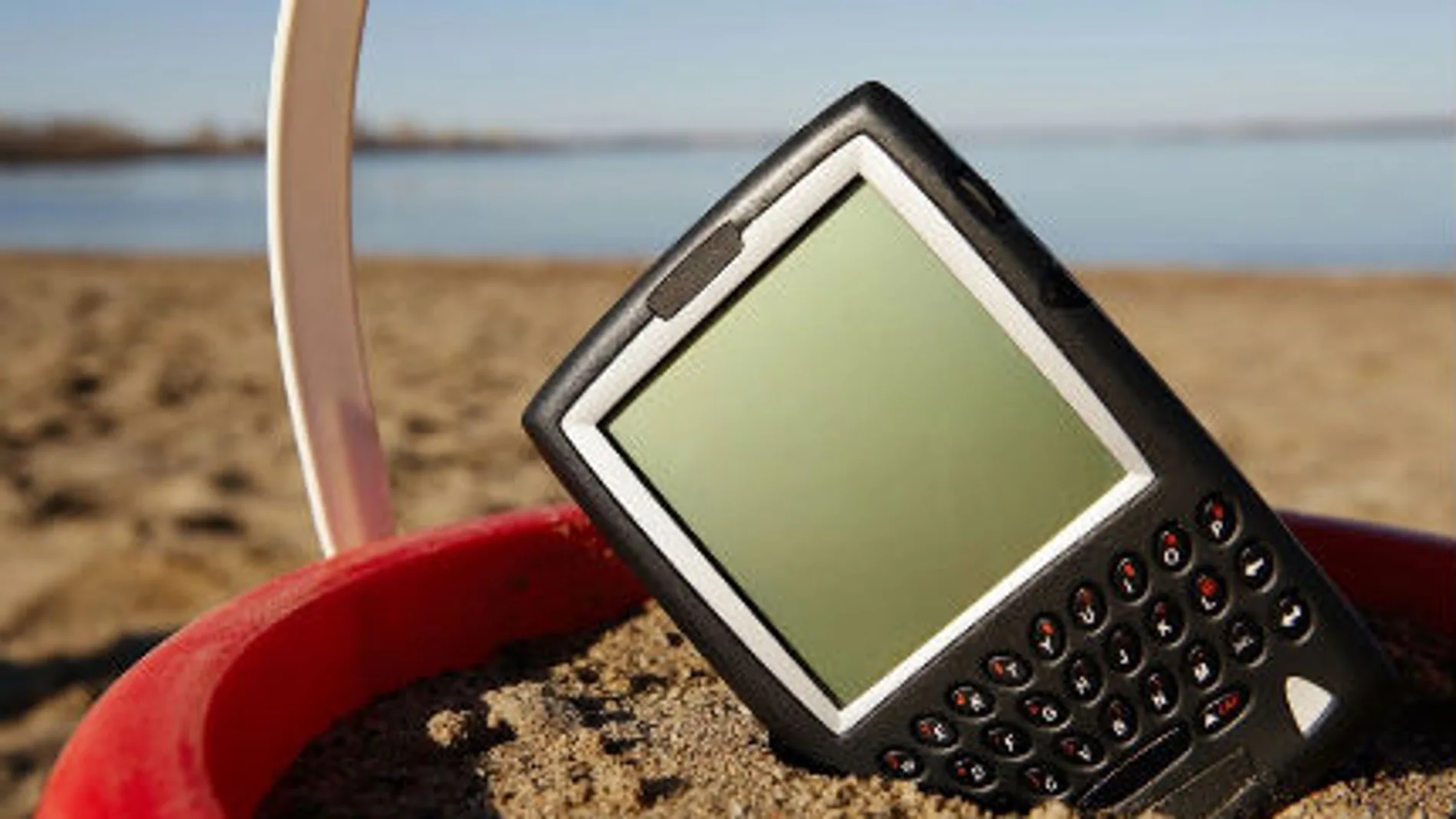 Móvil en la playa Móvil en la playa