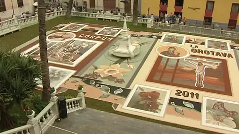 Tapiz de arena en La Orotava Tapiz de arena en La Orotava