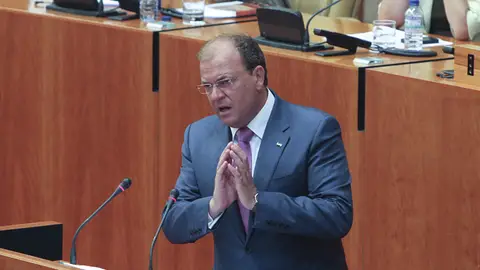 Monago, durante su intervención Monago, durante su intervención