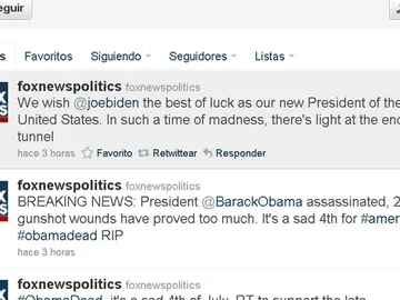 Cuenta de Twitter de Fox News Cuenta de Twitter de Fox News
