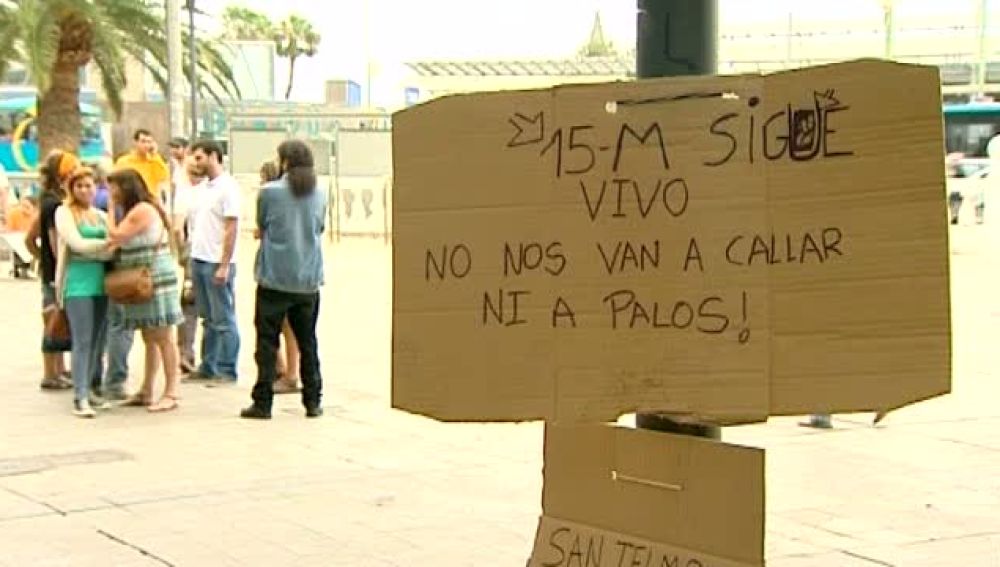 Altercados en San Telmo en el desalojo de los indignados