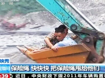 Rescate espectacular en China.