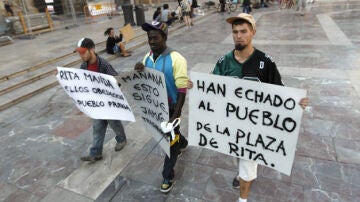 Indignados marchando en Valencia
