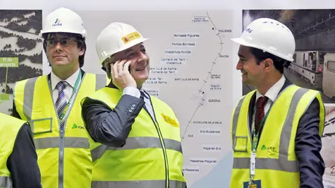 El ministro de Fomento, José Blanco, durante el acto de calado del túnel urbano Girona II. El ministro de Fomento, José Blanco, durante el acto de calado del túnel urbano Girona II.