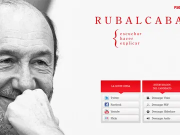 Web de Alfredo Perez Rubalcaba para las proximas elecciones generales Web de Alfredo Perez Rubalcaba para las proximas elecciones generales