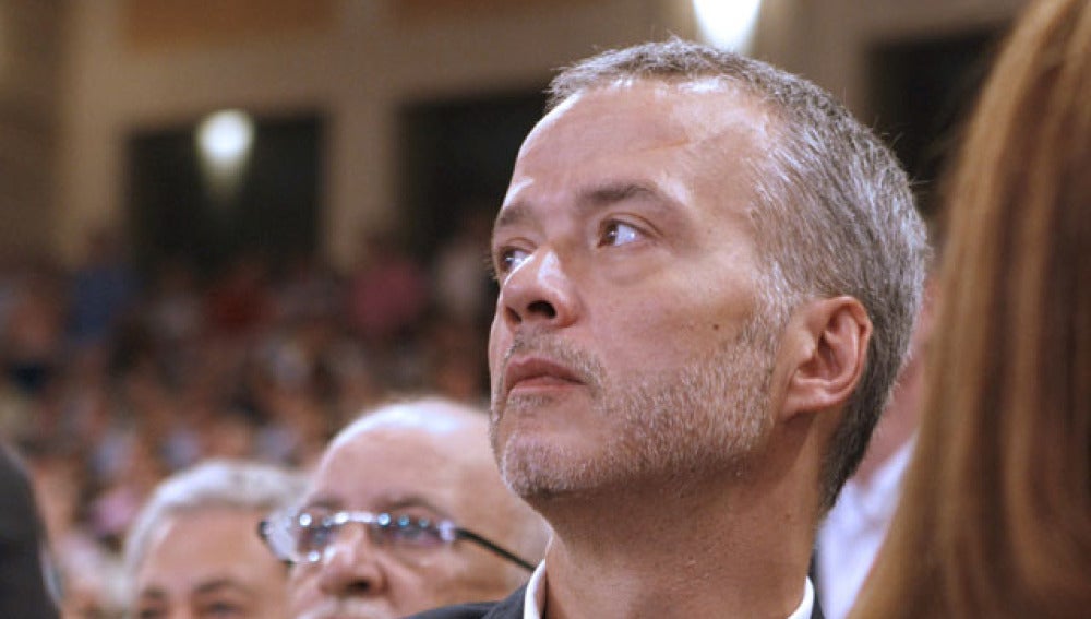 Antonio Camacho durante el discurso de Rubalcaba