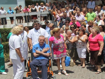 José Ortega Cano, a su salida del hospital.