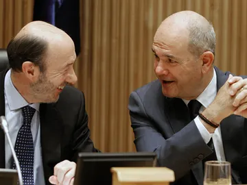 Rubalcaba y Chaves en la reunión Rubalcaba y Chaves en la reunión