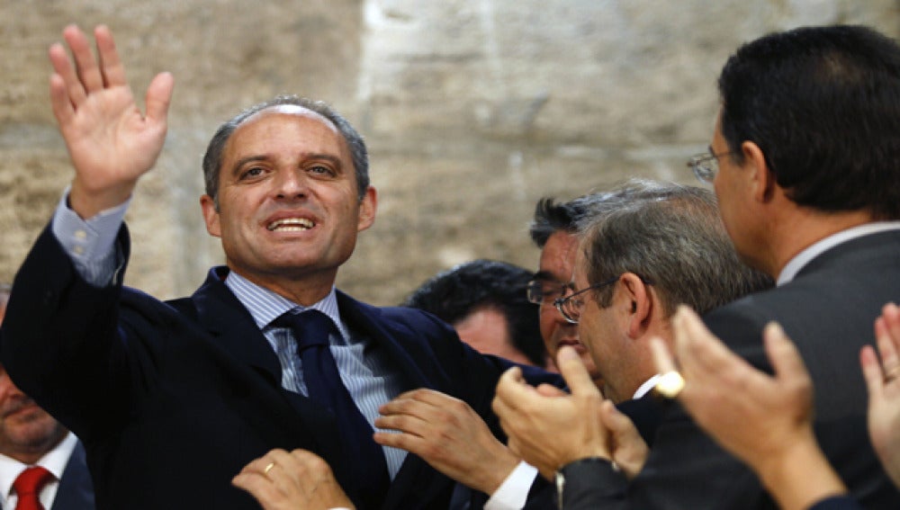 Francisco Camps, tras su comparecencia en el Palau.