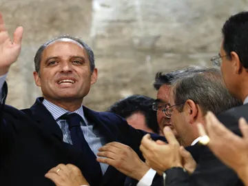 Francisco Camps, tras su comparecencia en el Palau. Francisco Camps, tras su comparecencia en el Palau.