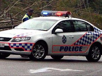 Imagen de un coche policial de Australia Imagen de un coche policial de Australia