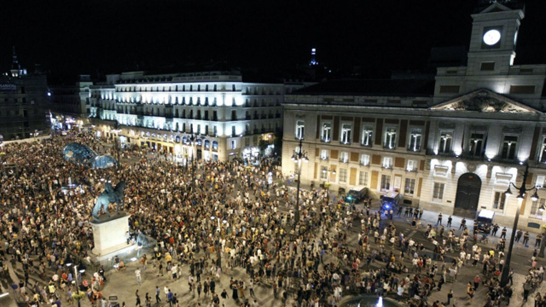 Los 'indignados', en Sol