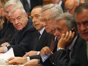 Silvio Berlusconi junto al ministro de Economía, Giulio Tremonti Silvio Berlusconi junto al ministro de Economía, Giulio Tremonti