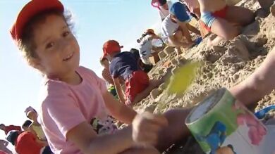 Concurso de castillos de arena en A Coruña