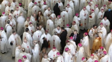 Sacerdotes en la misa de bienvenida