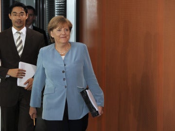 Angela Merkel y el ministro de Economía