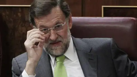 El líder del PP, Mariano Rajoy, durante el pleno extraordinario del Congreso El líder del PP, Mariano Rajoy, durante el pleno extraordinario del Congreso