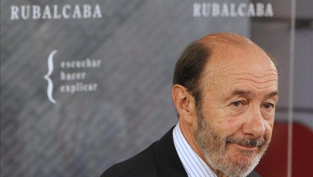 El candidato socialista a la Presidencia del Gobierno, Alfredo Pérez Rubalcaba