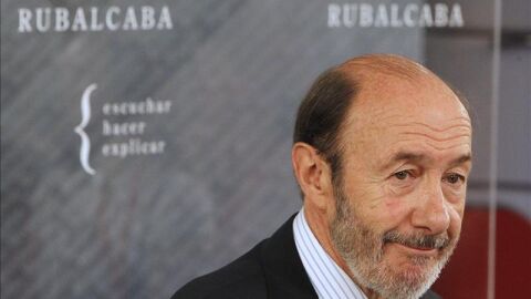 El candidato socialista a la Presidencia del Gobierno, Alfredo P&eacute;rez Rubalcaba