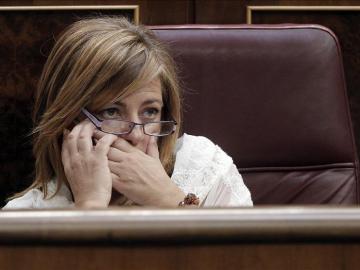 La diputada Elena Valenciano, directora de campaña del PSOE