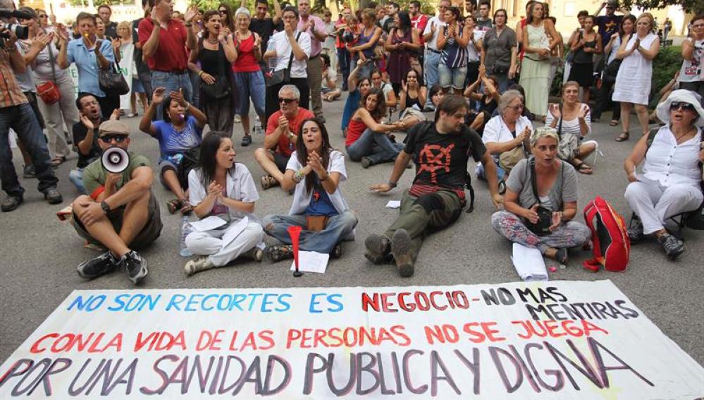 Protestas por la sanidad en Cataluña