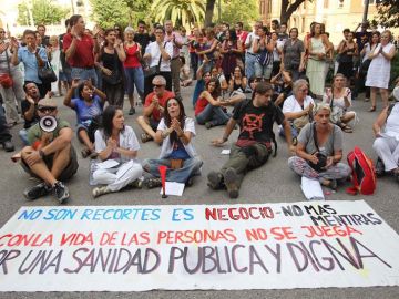 Protestas por la sanidad en Cataluña