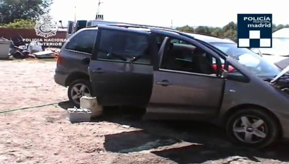 Coche robado en Cañada Real