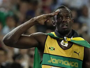 El atleta Usain Bolt El atleta Usain Bolt