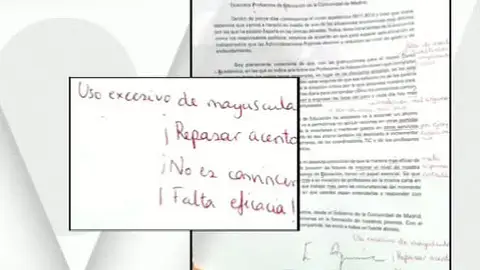 La carta de Aguirre corregida por los profesores La carta de Aguirre corregida por los profesores